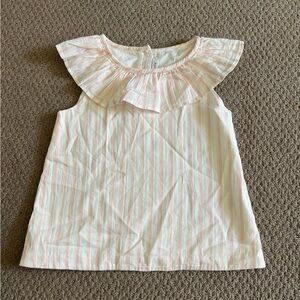 Janie and Jack Striped Ruffle Kids Top NEW